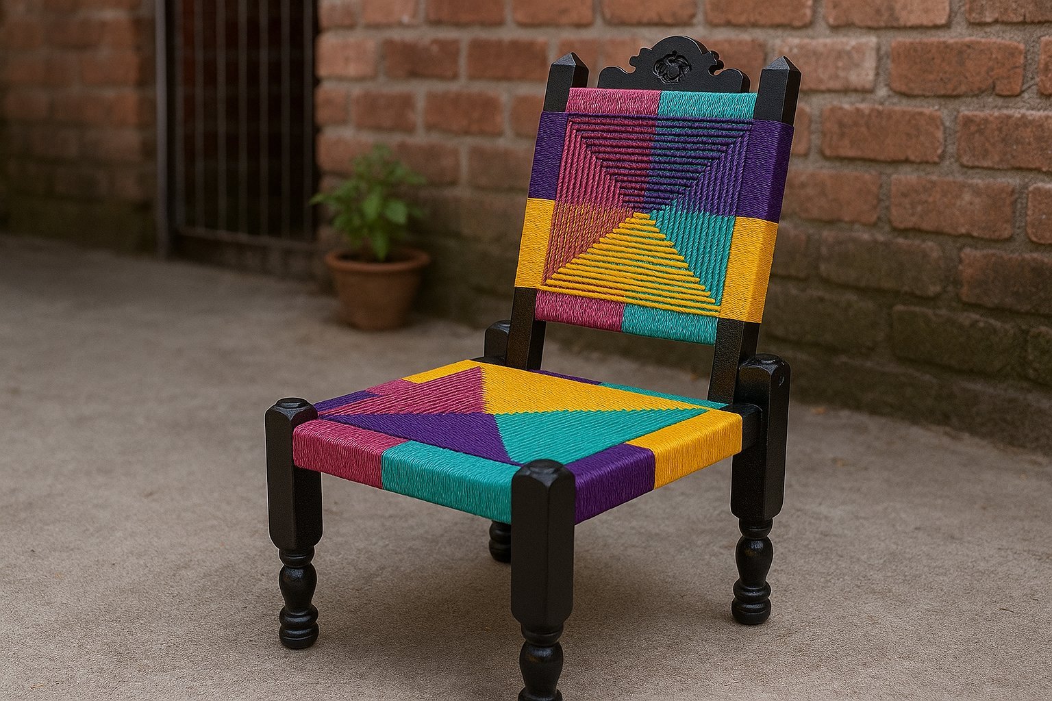 Handmade Rajwadi Wooden Khatli Traditional Furniture”